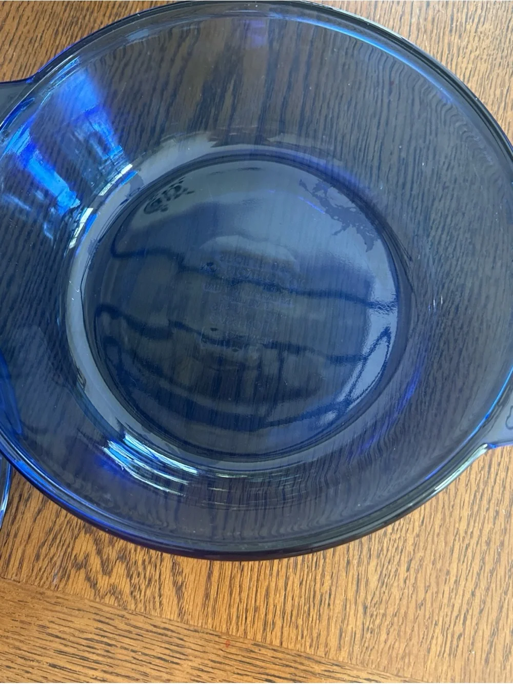 VTG Anchor Hocking Blue Glass Ovenware Casserole Baking Dish & Lid 2QT , 9in